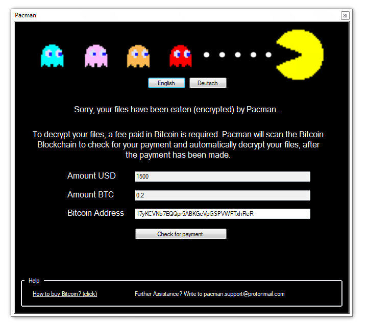 Pacman Ransomware